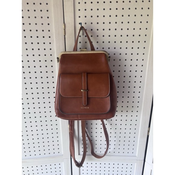 Ecosusi Handbags - ECOSUSI Brown Backpack Crossbody Convertible Purse Bag Satchel Handbag